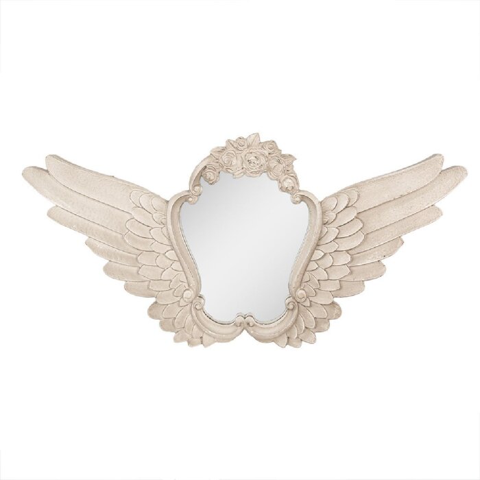 Clayre & Eef 52S311 Angel Wings Mirror Cream 70x5x35 cm