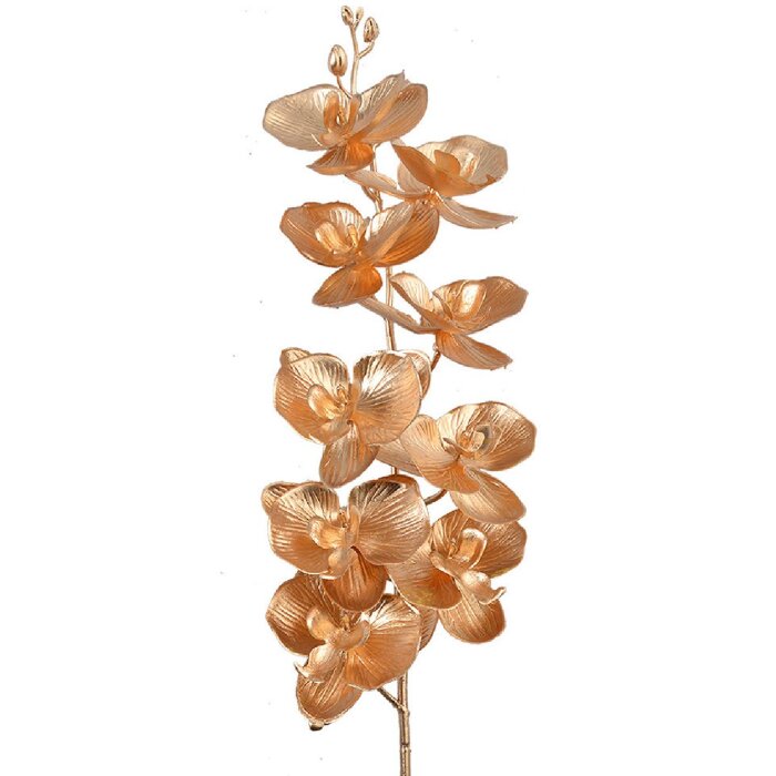 Clayre & Eef 5DF0038 Orhidee decorativă aurie Flori artificiale 14x6x90 cm