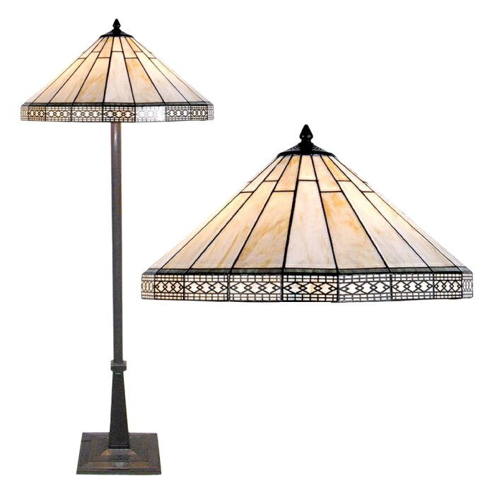 LumiLamp 5LL-5564 Lampă de podea Tiffany Ø 50x164 cm E27/max 2x60W