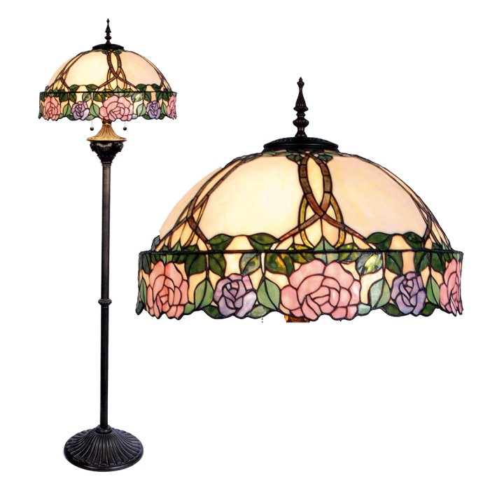 LumiLamp 5LL-5612 Lampă de podea Tiffany Ø 50x164 cm E27/max 3x60W