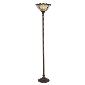 LumiLamp 5LL-6077 Lampă de podea Tiffany Ø 38x186 cm E27/max 1x60W