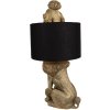 Clayre & Eef 5LMC0036 Lampă de masă Poodle Gold Black 30x28x57 cm E27/max 1x60W