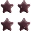 Clayre & Eef 65292 Buton de ușă stea Bordeaux Ø 4x3/6 cm