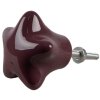 Clayre & Eef 65292 Buton de ușă stea Bordeaux Ø 4x3/6 cm