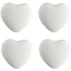 Clayre & Eef 65293 Buton de ușă Heart White Ceramic Ø 4x3/6 cm