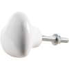 Clayre & Eef 65293 Buton de ușă Heart White Ceramic Ø 4x3/6 cm