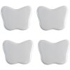 Clayre & Eef 65300 Buton ușă porțelan alb 4x3/6 cm set de 4 bucăți