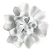 Clayre & Eef 65305 Buton de ușă în formă de floare ceramică alb Ø 6x3/6 cm