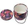 Clayre & Eef 65457 Set cutie pentru pălării 3 piese model floral Ø 23/20/17 cm