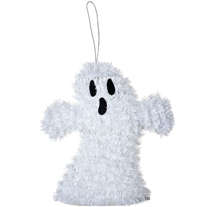 Clayre & Eef 65500 Decorațiune pandantiv Ghost alb 15x3x16 cm