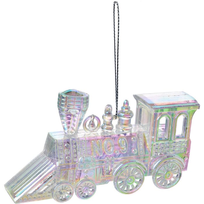 Clayre & Eef 65601 Pandantiv decorativ locomotivă curcubeu 12x2x7 cm