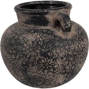 Clayre & Eef 6CE1706 Decorațiune Ghiveci de flori gri...