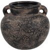 Clayre & Eef 6CE1706 Decorațiune Ghiveci de flori gri Ø 16x14 cm