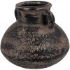 Clayre & Eef 6CE1711 Decorațiune Ghiveci de flori gri Ø 15x13 cm