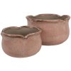 Clayre & Eef 6CE1717P Decorațiune Ghiveci de flori roz Ø 15x9 cm