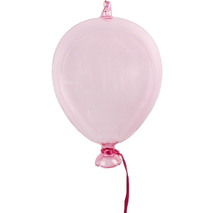 Clayre & Eef 6GL4436 Decorațiune balon suspendat roz Ø 7x14 cm