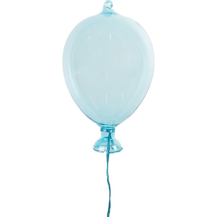 Clayre & Eef 6GL4438 Balon suspendat de decorare albastru Ø 7x14 cm