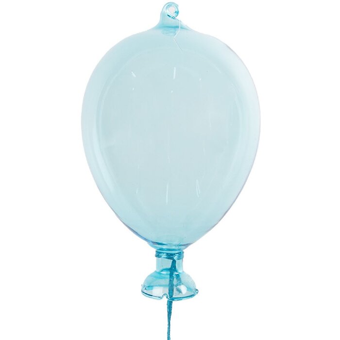 Clayre & Eef 6GL4440 Decorare balon suspendat Ø 10x17 cm Albastru deschis