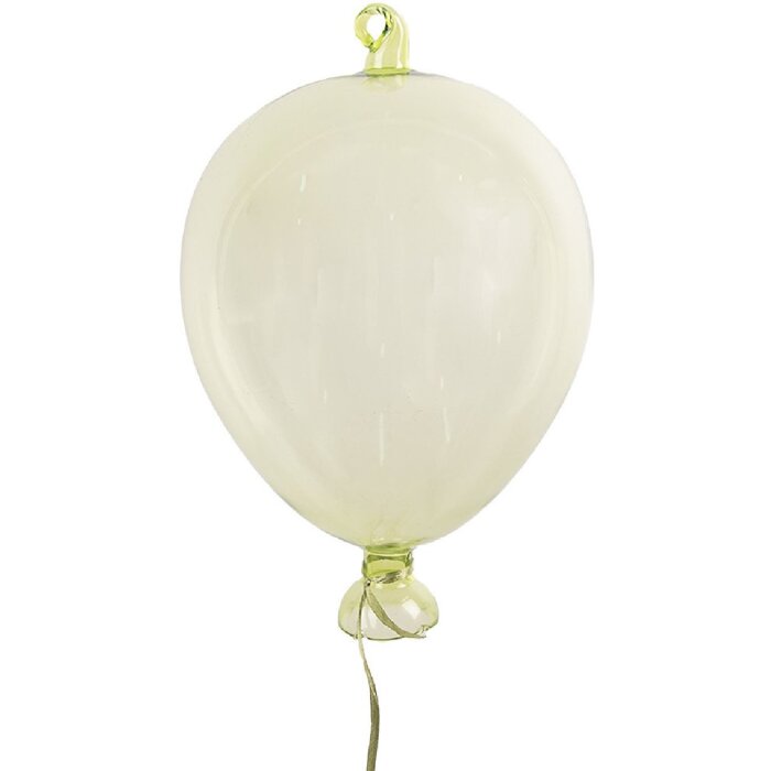 Clayre & Eef 6GL4443 Balon decorativ suspendat din sticlă verde Ø14x21cm