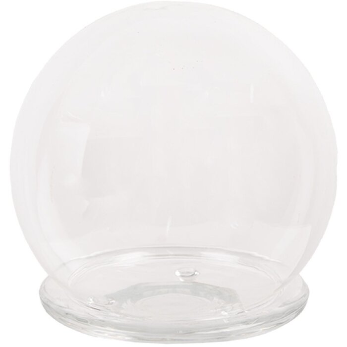 Clayre & Eef 6GL4445 Borcan clopot din sticlă Ø 12x12 cm Transparent