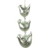 Clayre & Eef 6GL4455 Cârlig pentru decorațiuni Păsări verde 7x5x16 cm