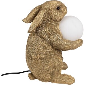 Clayre & Eef 6LMP790 Lampă de masă Bunny Gold G9 max 60W 27x19x35 cm