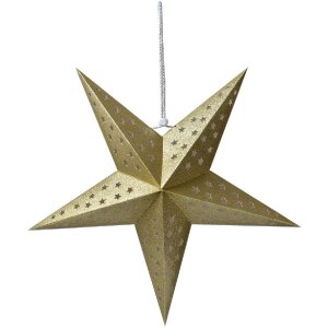 Clayre & Eef 6PA0512M Decorațiune Star Gold 45x15x45 cm