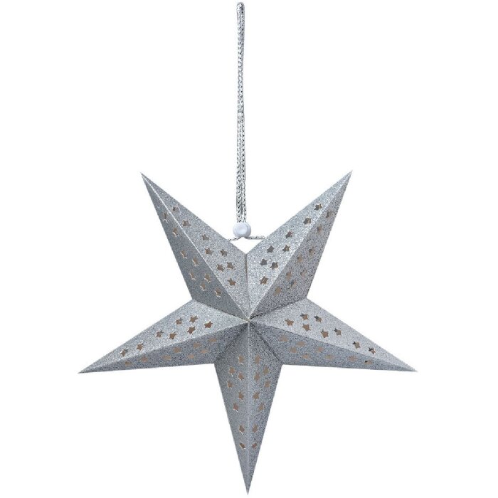 Clayre & Eef 6PA0512SZI Decorațiune Star Silver 30x10x30 cm