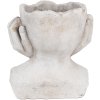 Clayre & Eef 6TE0498L Ghiveci de flori față 20x17x22 cm gri