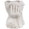 Clayre & Eef 6TE0498L Ghiveci de flori față 20x17x22 cm gri