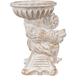 Clayre & Eef 6TE0506 Ghiveci de flori Angel Antique White 18x15x23 cm