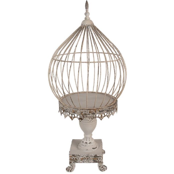 Clayre & Eef 6Y5590 Decorațiune Birdcage Bej Ø 36x69 cm