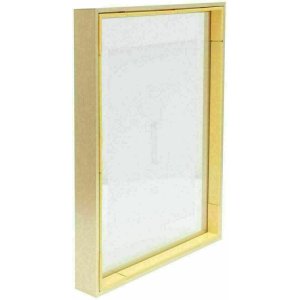 Deknudt S028A1 Cadru de sticlă din aluminiu auriu cu efect de plutire 15x20cm 20x25cm