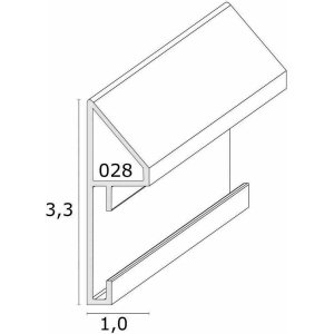 Deknudt S028A1 Cadru de sticlă din aluminiu auriu cu efect de plutire 15x20cm 20x25cm