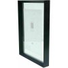 Deknudt S028K2 Rama de sticlă din aluminiu negru cu efect de plutire pentru fotografii 13x18 18x24cm