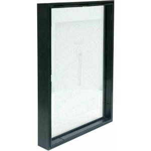 Deknudt S028K2 Rama de sticlă din aluminiu negru cu efect de plutire pentru fotografii 15x20 20x25cm