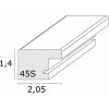 Deknudt cadru din lemn lemn natural S45SH lumina inchisa 10x15 cm la 70x100 cm profil bloc