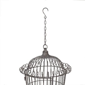 Clayre & Eef 5Y1201 Decorațiune Birdcage Brown Grey Ø 36x47/75 cm