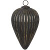 Clayre & Eef 6GL4526L globuri pentru pomul de Crăciun negru argintiu Ø 15x26 cm stil baroc