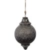 Clayre & Eef 6GL4533L Pom de Crăciun Bauble negru gri Ø 20x32 cm Stil baroc