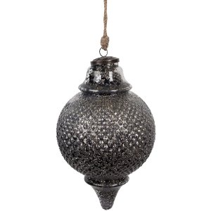 Clayre & Eef 6GL4533M Pom de Crăciun Bauble negru gri...