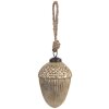 Clayre & Eef 6GL4550L Pom de Crăciun Bauble Gold colorat Brown Ø 10x13 cm Stil clasic