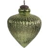 Clayre & Eef 6GL4558XL Globuri de Crăciun din sticlă verde boemă Ø 16x20 cm