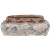 Clayre & Eef 6TE0522M Ghiveci de flori teracotă bej gri 22x12x8 cm