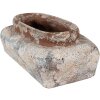 Clayre & Eef 6TE0522M Ghiveci de flori teracotă bej gri 22x12x8 cm