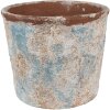 Clayre & Eef 6TE0523L Ghiveci de flori teracotă bej albastru Ø 23x20 cm Stil rustic