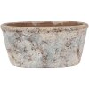 Clayre & Eef 6TE0528L Ghiveci de flori teracotă bej albastru 26x13x12 cm Stil rustic