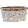 Clayre & Eef 6TE0528M Ghiveci de flori teracotă bej albastru 19x11x10 cm Stil rustic