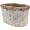 Clayre & Eef 6TE0528M Ghiveci de flori teracotă bej albastru 19x11x10 cm Stil rustic