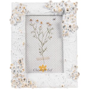 Clayre & Eef 2F1138 Cadru foto 16x3x21cm 10x15cm Alb...